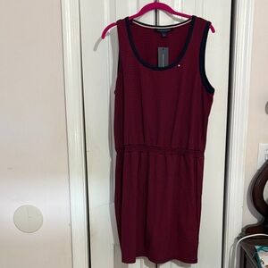 Tommy Hilfiger Red and Black Striped Mini Dress